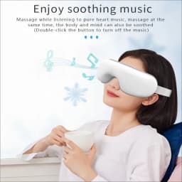 Folding Eye Massager Eye Mask with Bluetooth Music Airbag Compression Eye Care Device Gift for Eye Strain Dry Eye Improve Sleep