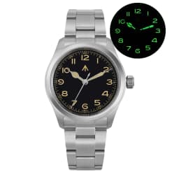 Militado ML08 Military Watch VH31 Quartz Movement Double Sapphire Crystal C3 BGW9 Luminous 10Bar Waterproof 38mm Vintage Watch