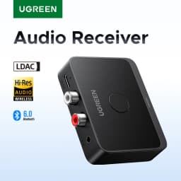 UGREEN AUX Bluetooth Receiver LDAC AAC Hi-Fi 3.5mm Jack 2RCA RCA Audio Bluetooth 6.0 Adapter Receivers 15h For Car Speaker PC