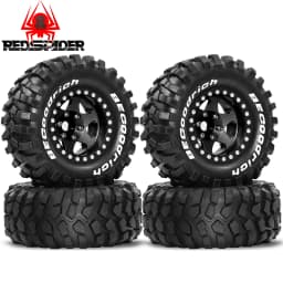 4pcs 1.9" Rubber Tires Beadlock Wheels Rims for 1/10 RC Crawler Car Traxxas TRX4 Axial SCX10 90046 90047 MST HSP Redcat Gen8
