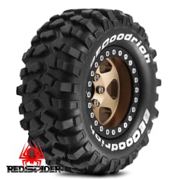 4pcs 1.9" Rubber Tires Beadlock Wheels Rims for 1/10 RC Crawler Car Traxxas TRX4 Axial SCX10 90046 90047 MST HSP Redcat Gen8