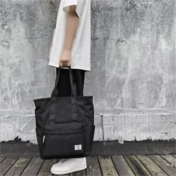 Large Capacity Canvas Tote Bag, Casual Shoulder Handbag, Multi-Pocket School Book Bag, Waterproof Commuter Bag for Men Women