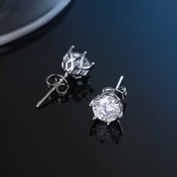 100% Real Sterling Silver S925 Moissanite Earrings Stud With 2 Certificate D VVS1 Pass Diamond Testing Pen For Women Men Jewelry
