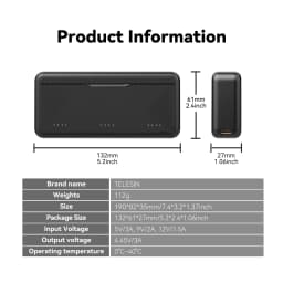 TELESIN 18W PD Fast Charger For DJI OSMO Action 6 5pro OSMO 360 TF Card 3 Slots Battery Pocket Charging Storage Box
