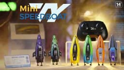 Children'S Mini Portable Electric Rc Boat 2.4Ghz High Speed Ship Water Outdoor Toy With Lighting Kids Adults Gifts Toys for Boys
