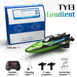 Children'S Mini Portable Electric Rc Boat 2.4Ghz High Speed Ship Water Outdoor Toy With Lighting Kids Adults Gifts Toys for Boys
