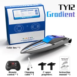 Children'S Mini Portable Electric Rc Boat 2.4Ghz High Speed Ship Water Outdoor Toy With Lighting Kids Adults Gifts Toys for Boys