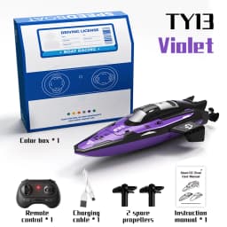Children'S Mini Portable Electric Rc Boat 2.4Ghz High Speed Ship Water Outdoor Toy With Lighting Kids Adults Gifts Toys for Boys