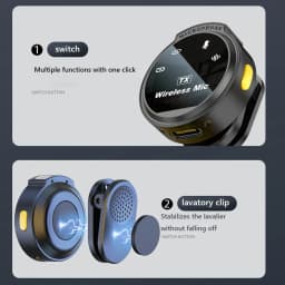 XinMic Wireless Lavalier Lapel Microphone Noise Cancel Live Game Android Mini Mic Type-C Phone Outdoor Recording Interview PC