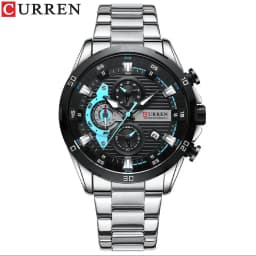CURREN 8402 Creative Fashion Mens Business Casual Wristwatches Stainless Steel Luminous Dial Chronograph Clock