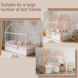 Bunk Bed Canopy 1/2-Piece Muslin Bunk Bed Canopy, Fabric Canopy for Bunk Beds Suitable for Bed Canopy, Bedroom Decoration