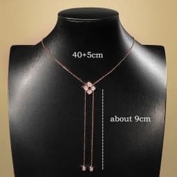 Smyoue Full Moissanite Necklaces Sparkling Flowers Long Chain Wedding Girls Gift Lab Diamond Pendant 925 Sterling Silver Jewelry
