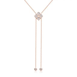 Smyoue Full Moissanite Necklaces Sparkling Flowers Long Chain Wedding Girls Gift Lab Diamond Pendant 925 Sterling Silver Jewelry