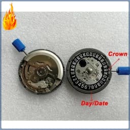 NH35 Premium Mechanical Movement NH35A White At 3/3.8/6 Date Wheel 24 Jewels Automatic Self-winding High Accuracy Movt Replace