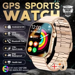 New GPS Military Smart Watch Bulit-in GPS Compass Altimeter Barometric 10ATM IP69K Waterproof AMOLED BT Call Smartwatch