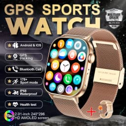 New GPS Military Smart Watch Bulit-in GPS Compass Altimeter Barometric 10ATM IP69K Waterproof AMOLED BT Call Smartwatch