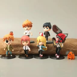 Hot 6Pcs-Set Chainsaw Man Anime Figure PVC Denji Pochita Collection Action Figures Model Set Toys Anime Dolls Kids Gift
