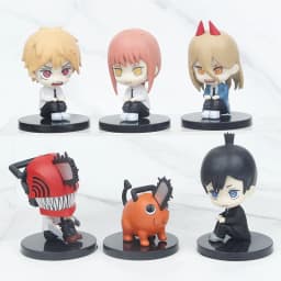 Hot 6Pcs-Set Chainsaw Man Anime Figure PVC Denji Pochita Collection Action Figures Model Set Toys Anime Dolls Kids Gift