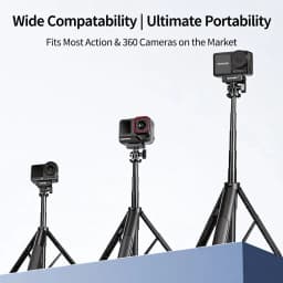RONKOEN TZ-24 Mini 60cm Quick-Release Portable Adjustable Selfie Stick Tripod for GoPro Insta360 DJI Osmo Action Camera