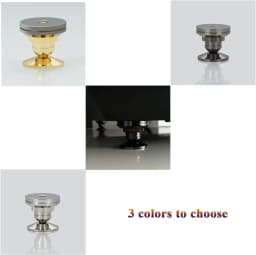 Pailvens Loudspeaker Spikes Set of 8 Loudspeaker Feet Height Adjustable Copper Alloy Subwoofer Spikes with 16x Adhesive Pads