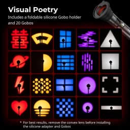 SmallRig RF 20C Portable Focusable RGB LED Video Light, w 5-Color LEDs 20 Patterned Light Filters 20W USB-C PD 36W Fast Charging