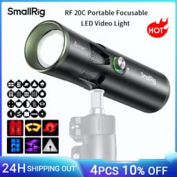 SmallRig RF 20C Portable Focusable RGB LED Video Light, w 5-Color LEDs 20 Patterned Light Filters 20W USB-C PD 36W Fast Charging