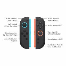 for Joy Con Controller for Nintendo for Switch 2 NS2 Magnetic Motion 9-Axis Gyro One-Key Wake Up Wireless Gamepad