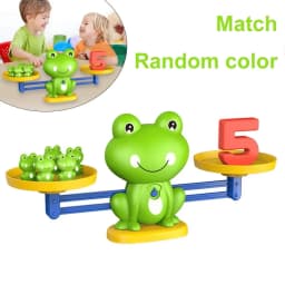 Montessori Frog Balance Math Toy, Number Counting Game with Addition & Subtraction, Early Learning Birthday Gift for Kids