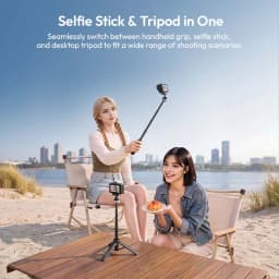Ulanzi MT95 Portable Mini Tripod Selfie Stick for DJI Osmo Action 6/Nano 5/4/3 for Insta360 X5/X6 for Gopro Tripod for Vlog