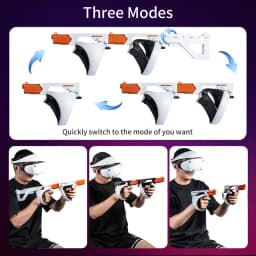 VR Gunstock for PlayStation VR2 Magnetic Suction Game Controller Gun Stock for PS VR2 Games with Shoulder Strap