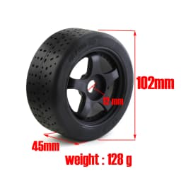 RS Rubber Black Tire 102*45mm Tyre 17Mm Wheel Hex For Arrma 1/7 Infraction Felony Limitless RC Car Upgrade Parts
