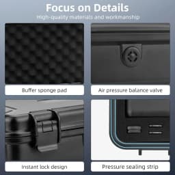 ForDJI Pocket 4 Waterproof Hard Case for DJI Osmo Pocket 3 Camera Accessories Travel Box Portable Carrying Case Black Suitcase