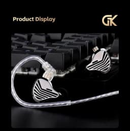 GK KUNTEN Metal Earphone HiFi In-Ear Earbuds 2pin 3.5mm Removable Cable With Microphone Type-c For Music Game KZ