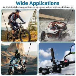 Motorcycle Mount Kit for Insta360 X5 X4 X3 X2 RS DJI GoPro Double Clamp Handlebar Selfie Stick for Insta 360 Mount Accessories