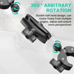 Motorcycle Mount Kit for Insta360 X5 X4 X3 X2 RS DJI GoPro Double Clamp Handlebar Selfie Stick for Insta 360 Mount Accessories