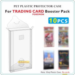 10PCS Plastic Folding Protector Cases for Trading Card Booster Pack(13.7cm/12.4cm)