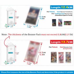 10PCS Plastic Folding Protector Cases for Trading Card Booster Pack(13.7cm/12.4cm)