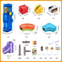 Kids Anti-Gravity Magnetic Attraction Track Train with Car Lift Electric Train Building Toy Changeable Magnetic Magic Rail Cars