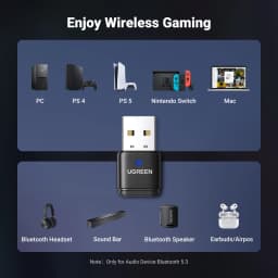 USB Bluetooth 5.3 Transmitter AptX HD AD Audio Adapter for PS5 PS4 Nintendo Switch Headset Speaker Mic Bluetooth Receiver