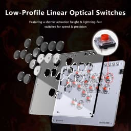 Haute42 Joystick Hitbox Keyboard Arcade Stick Controller For PS4/PS5/Switch Arcade Hitbox Leverless Controller Fight Sticks PC
