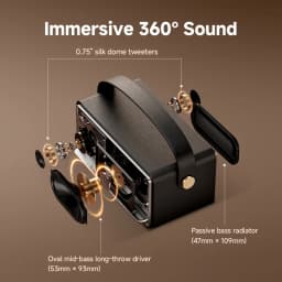 Edifier MP330 Portable Bluetooth Speaker Bluetooth V6.0 Hi-Res Audio USB-C TF Card Inputs Stereo Pairing 40W RMS 19H Playtime