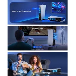 For PS5 Both Disc and Digital Cooling Fan with LED Light for PS5 Both Disc and Digital Editions Gaming Accessorie Cooling System