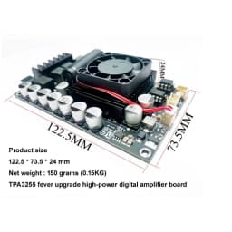 Upgraded MAX Version TPA3255 600W High-power 300W + 300W Stereo Low Noise HIFI Digital Amplifier Board