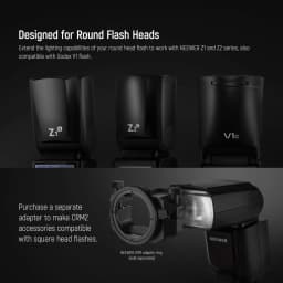 NEEWER CRM2 Magnetic Accessories Kit for Round Head Flash Z1 Z2 Compatible with Godox V1 Speedlites