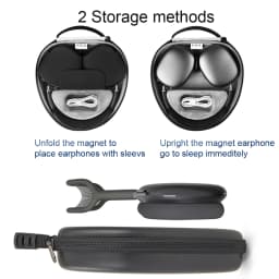 Newest Smart Case for Airpods Max with Auto-sleep Hard EVA Shell Waterproof Shockproof Portable Carry Organize Bag Pouch