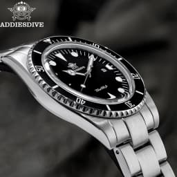 ADDIESDIVE Luxury Men's Analog Watch BGW9 Luminous Ceramic Bezel Bubble Mirror Glass Diver's Watch 200m Quartz Watches AD2068