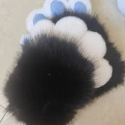 Kawaii Cartoon Cosplay Costume Gloves Furry Fursuit Kigurumi Plush Cat Paw Gloves Squeaky Kig Warm Cosplay Props Gifts