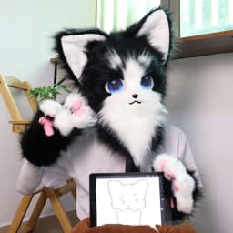 Kawaii Cartoon Cosplay Costume Gloves Furry Fursuit Kigurumi Plush Cat Paw Gloves Squeaky Kig Warm Cosplay Props Gifts