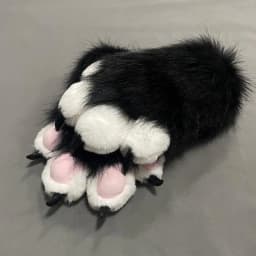 Kawaii Cartoon Cosplay Costume Gloves Furry Fursuit Kigurumi Plush Cat Paw Gloves Squeaky Kig Warm Cosplay Props Gifts