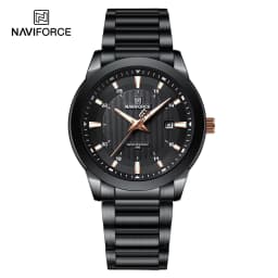 2024 Top Brand NAVIFORCE Mens Watches Stainless Steel Strap Casual Male Quartz Sports Wristwatch Luxury Waterproof Date Clock